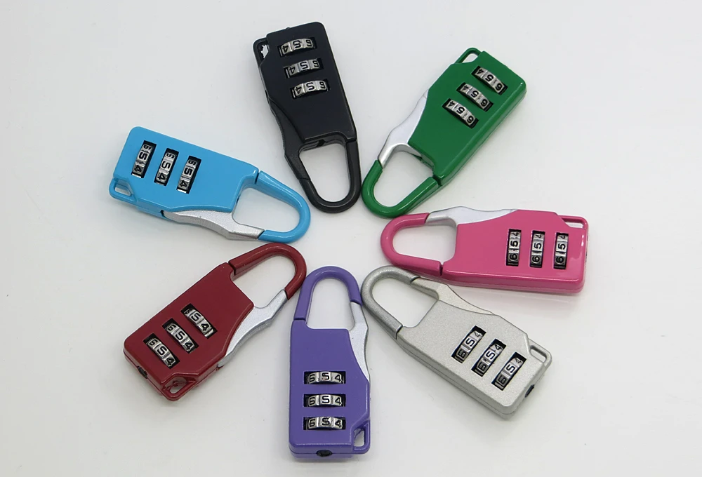 Zerama Lock Mini 3 combinación del dígito de la contraseña de Bloqueo de Seguridad de la aleación de la Maleta de Equipaje con código de Bloqueo del gabinete Locker Candado 