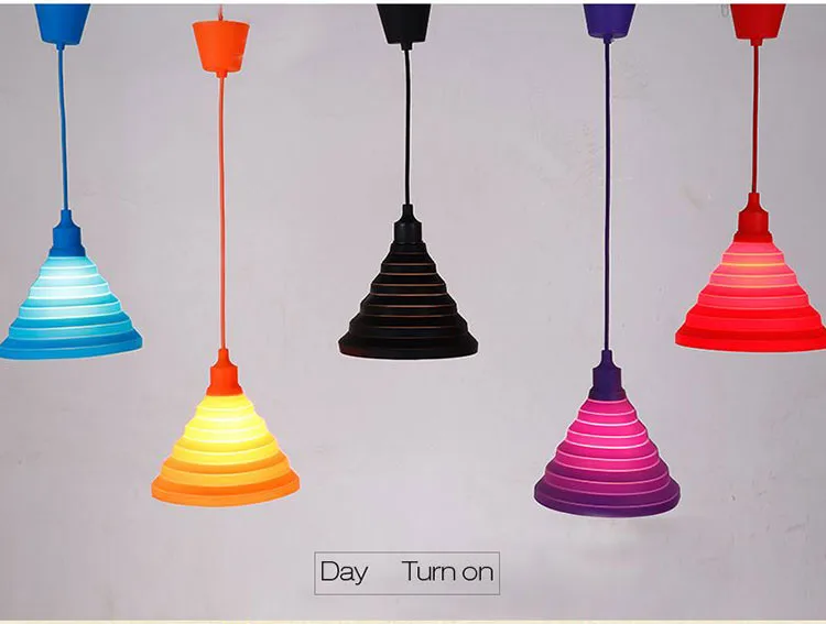 Modern Simple Colorful Silicone Pendant Lights Fashion DIY Design Bedroom Restaurant Hanging Lamp Single Head Modern Simple Colorful Silicone Pendant Lights Fashion DIY Design Bedroom Restaurant Hanging Lamp Single Head