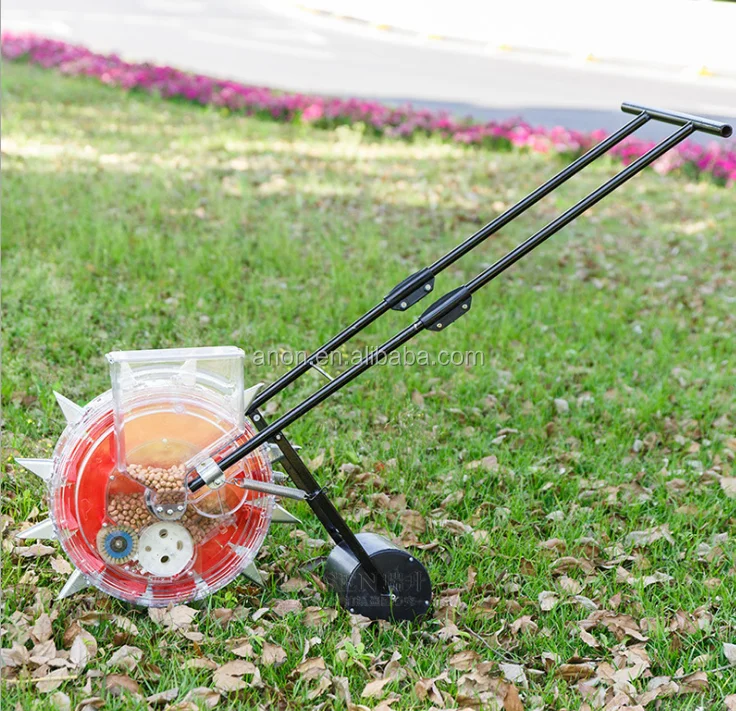 Anon Manual Hand Push Seeder With Fertilizer For Corn Grain Vegetable