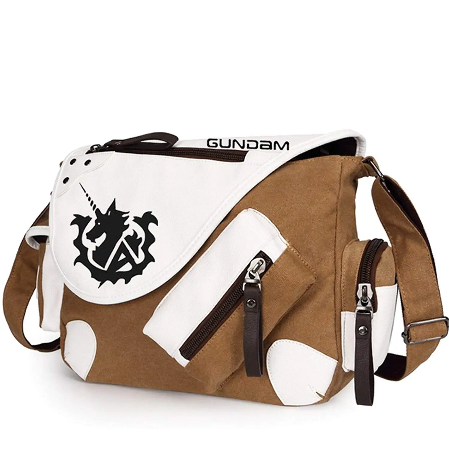 Tenacitee Living In Alabama with Tennessee Roots Grey Brushed Canvas Messenger Bag