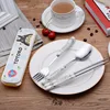 Korean style lovely children flatware hello kitty Doraemon cartoon fork china handle stainless steel tableware Japanese cutlery