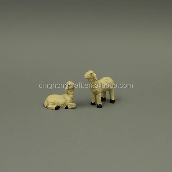 Wholesale Resin Goat and Cross Religious Crafts Goat Statue Mold