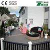 Chinese Cheap price grey color hard wearing Grooved surface WPC decking panel for garden/park landscape