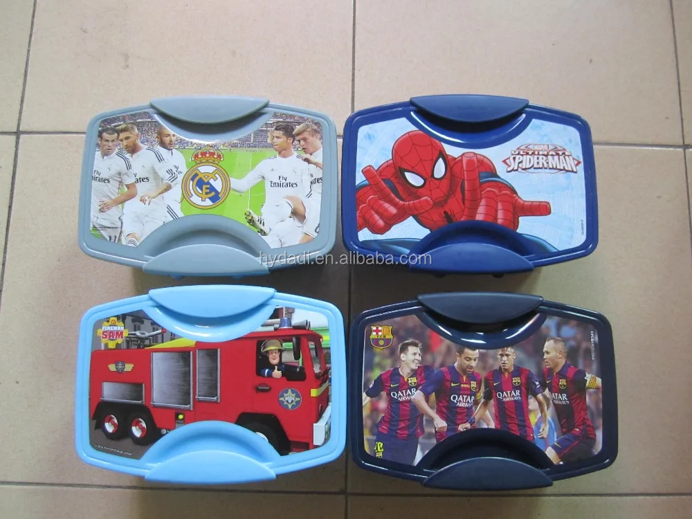 Wholesale Plastic Lunch Box With Cartoon Printing,Food Package Lunch