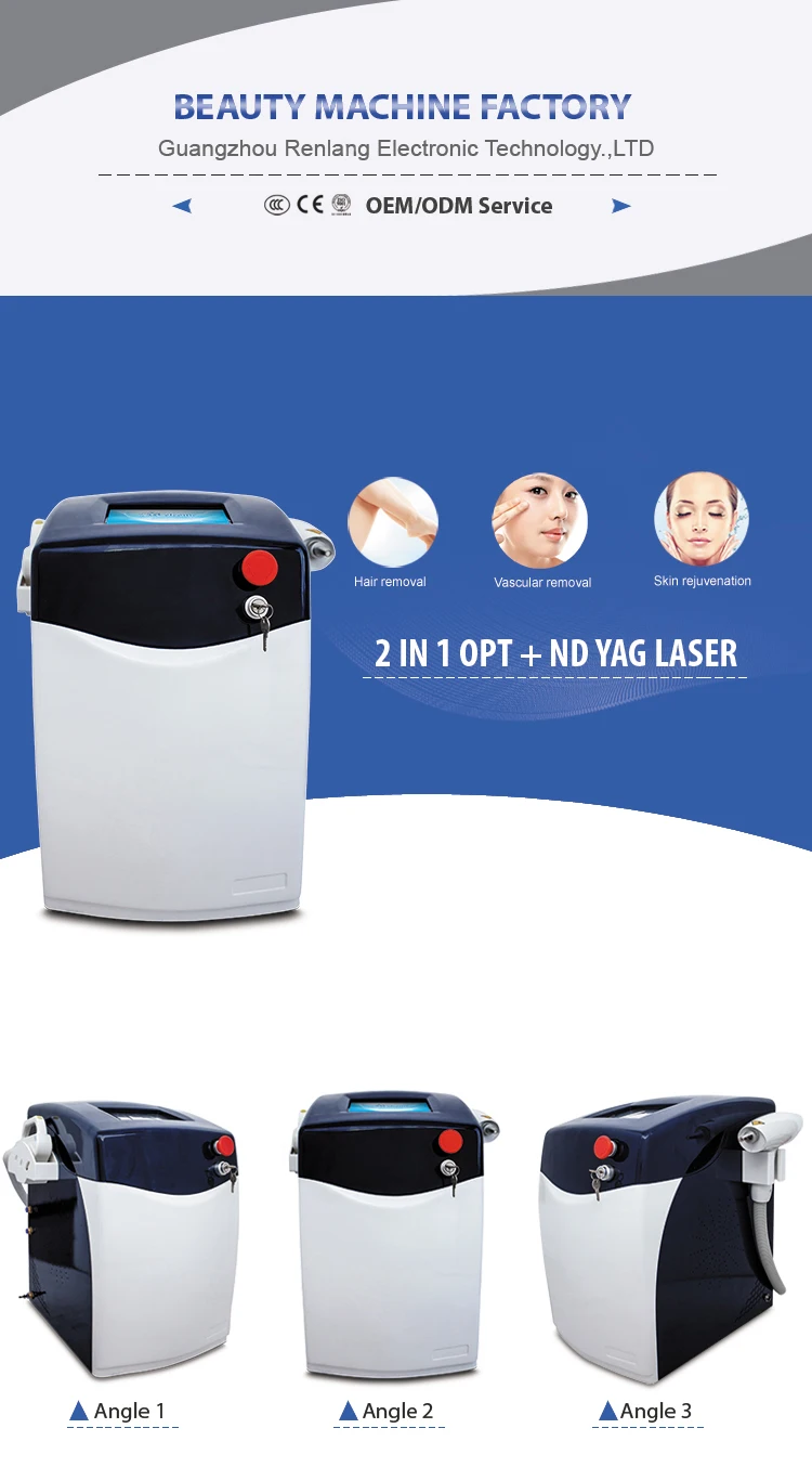 Laser tattoo removal machine/ elight ipl rf nd yag laser/ e-light ipl rf nd yag laser multifunction machine