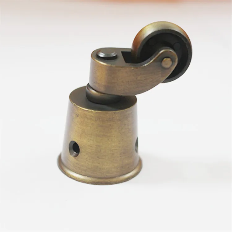 Tapered metal leg caster wheels silver cup caster for tables CW-80