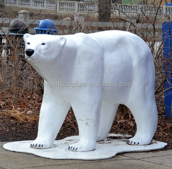 outdoor polar bear statue