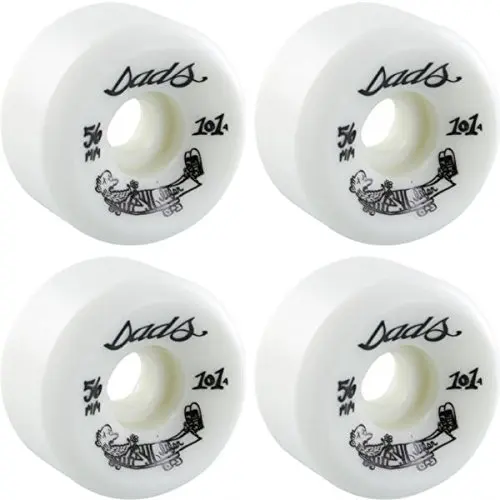 Speedlab Wheels Lifer White Skateboard Wheels - 56mm 101a (Set of 4)
