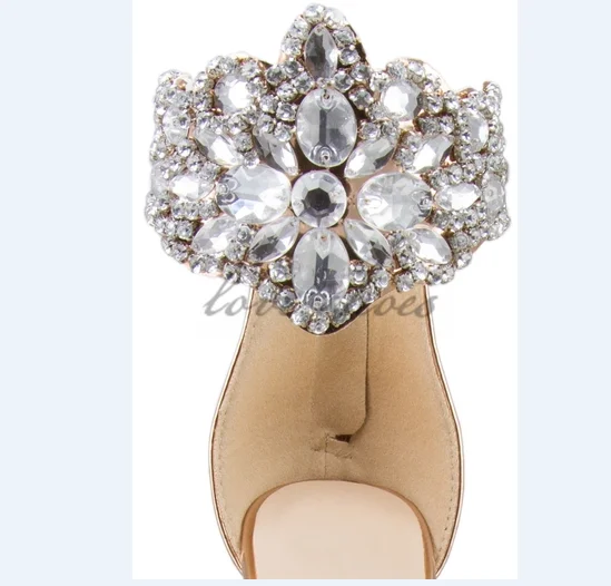 crystal embellished platform heels