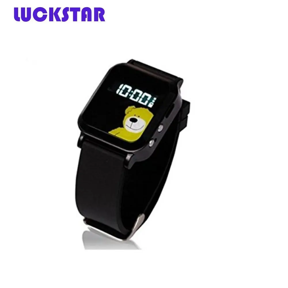LUCKSTAR(TM) Dual GPS GSM Position SOS Emergency Tracker Smart Watch Wrist Watch For Kids Children Student (Black 2)