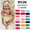 21colors baby girl bow headband nylon baby headwrap with bow
