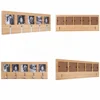 Creative and warm indoor bamboo frame with photo frame coat rack(hook foldable)