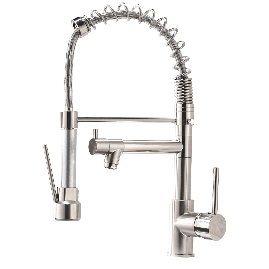 Flg High Quality Pull Down Stainless Steel Kitchen Faucet,Torneira
