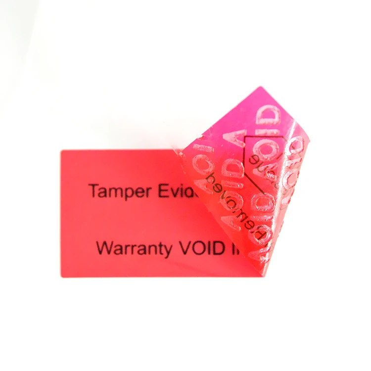 Matte Non Residue Open Void Sticker,One Time Use Void If Removed