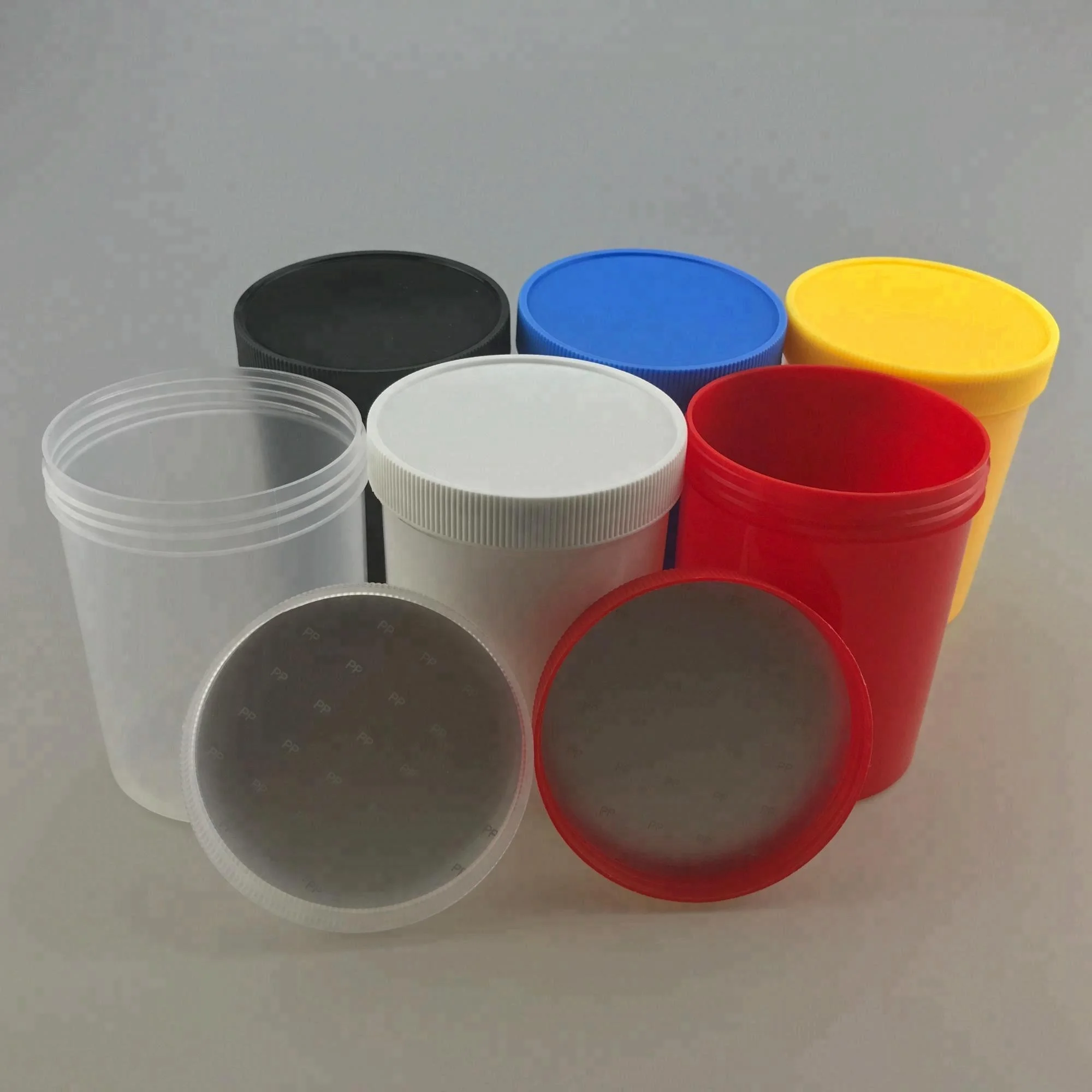 32oz 1000ml 500ml 250ml Pp Jar With Plastic Lid And Liner Empty Plastic