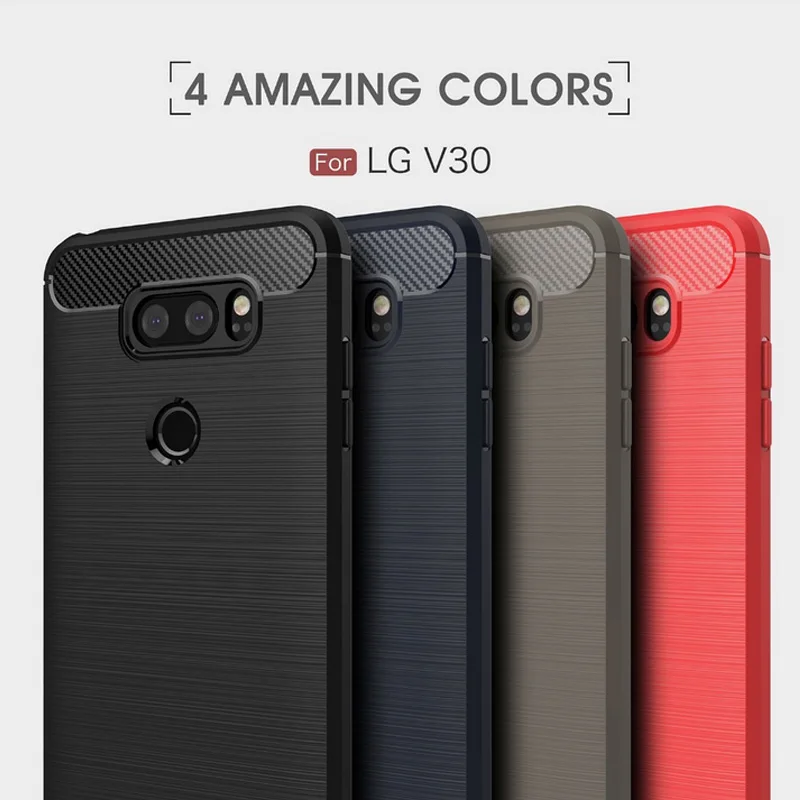 Carbon Fiber Tpu case For LG V30 soft cover