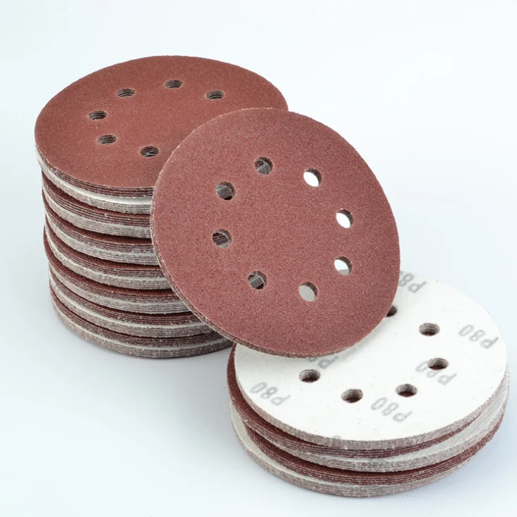 3000 砂砾抛光砂纸 5英寸 8 孔用于干墙的砂盘