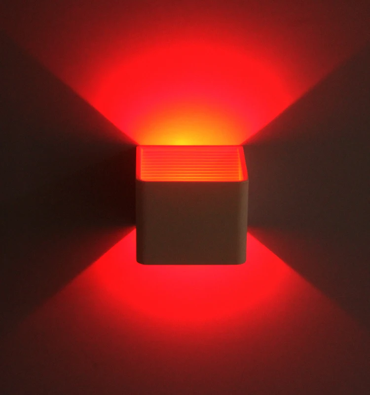 Novelty Changeable 3w Rgb Led Wall Sconce Ac85265v Aluminum Luminous