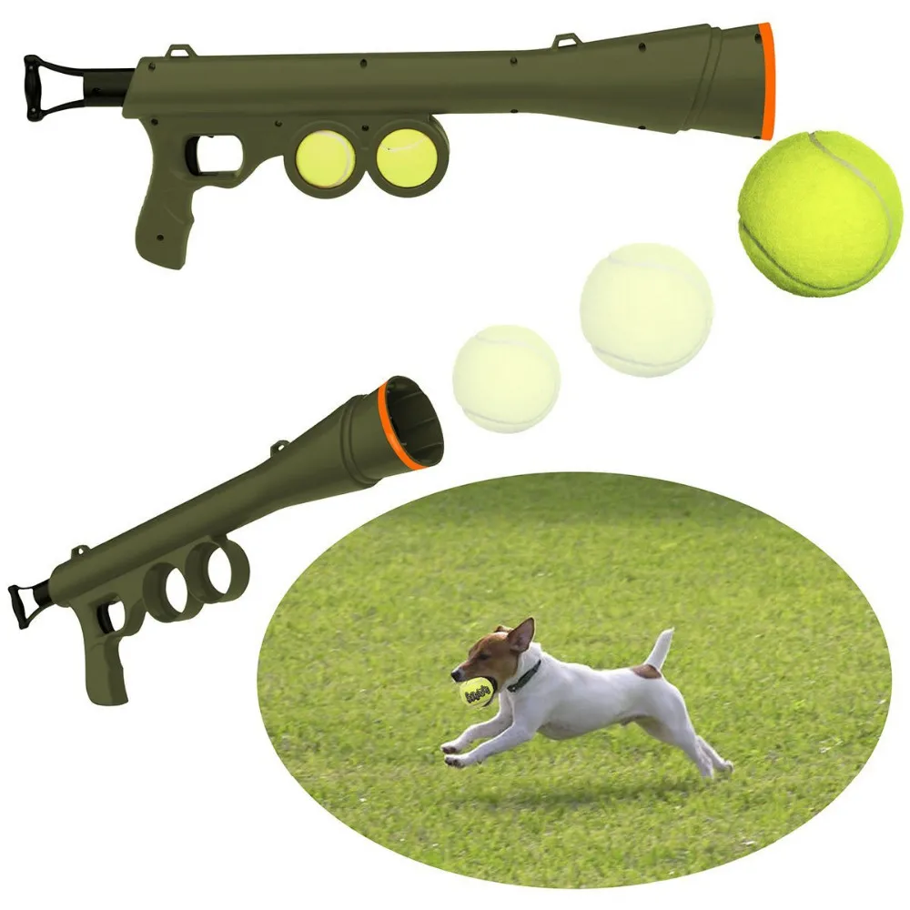 Dog Tennis Ball Toy Launcher For Pet Training Throw Fetch Play Outdoor