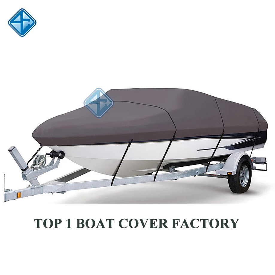 14-16Ft 210D Blue For Oxford Fabric Waterproof Boat Cover with Storage Bag