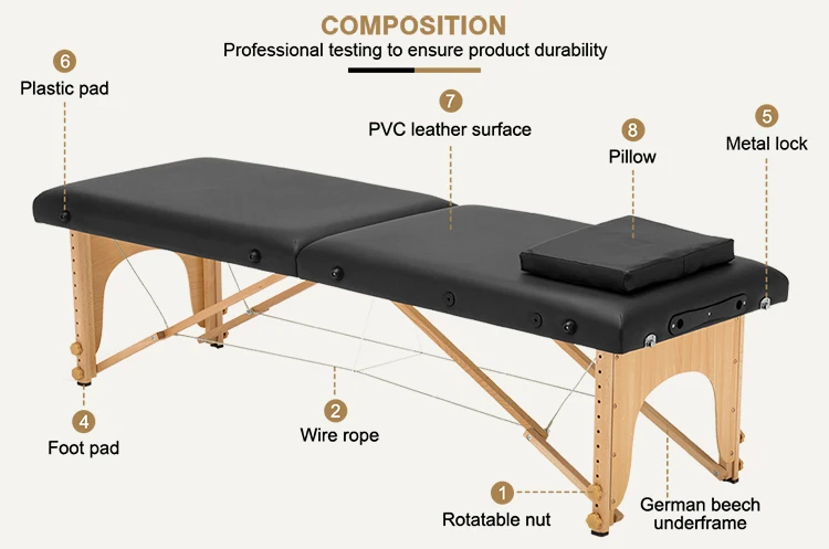 folding facial table