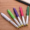 Multi Function laser light Ball pen Metal Barrel Bullet tips 0.1MM Blue or black Refill