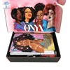 Custom bundle pink luxury wig gift box for hair packaging