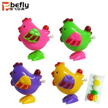 small plastic toy chickens