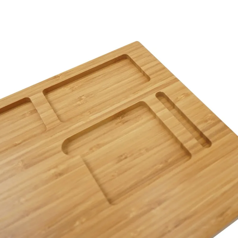 Bamboo Laptop Stand Monitor Stand Riser With Storage Organizer