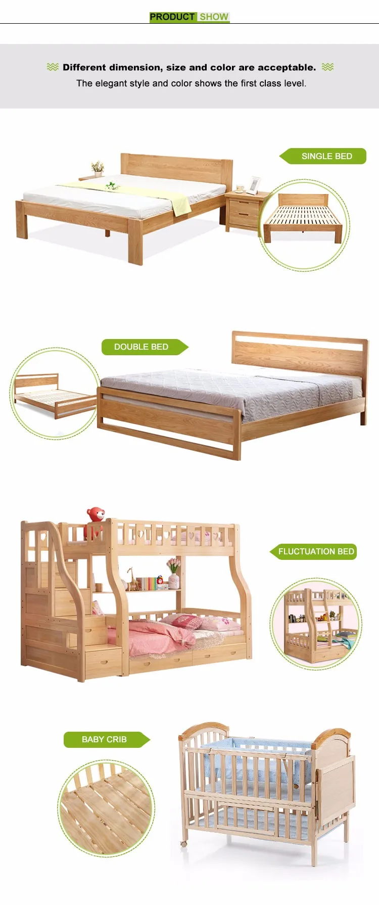 Hot sales pine wood baby bed wood