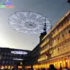 Bent Design Street Decoration Across Motif Street Lights
