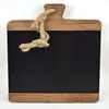Concepts Brown Wood Wall Hanging Chalk Board with Oversized Natural Rope Loop