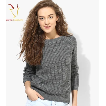 Round Neck Womens Knit Gray Erdos Cashmere Sweater Buy Gray Cashmere Sweater Erdos Cashmere Sweater Womens Knit Sweater Product On Alibaba Com