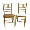 Hot sell metal stackable event tiffany chiavari wedding chair with cushion