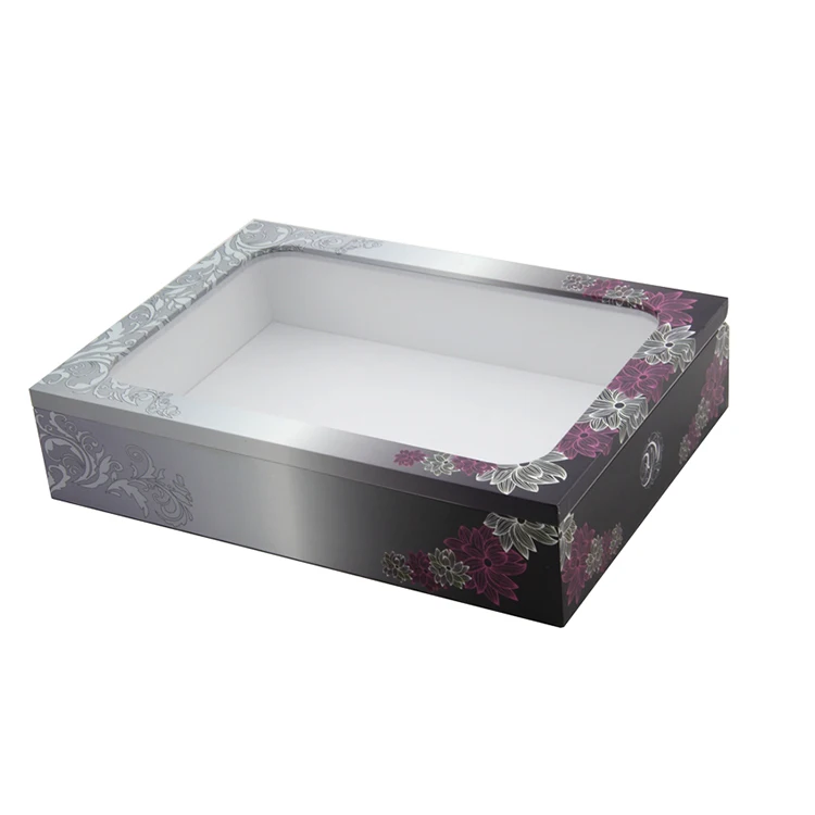 Personalized Clear Window Cardboard 18 Inch Gift Boxes With Magnetic