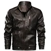 Brown Mens Leather Jacket Fish Coat Jacket For Winter