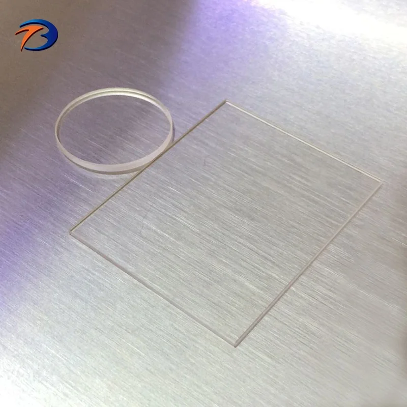 Optical glass clear customized shape quartz plate wafer for window applications