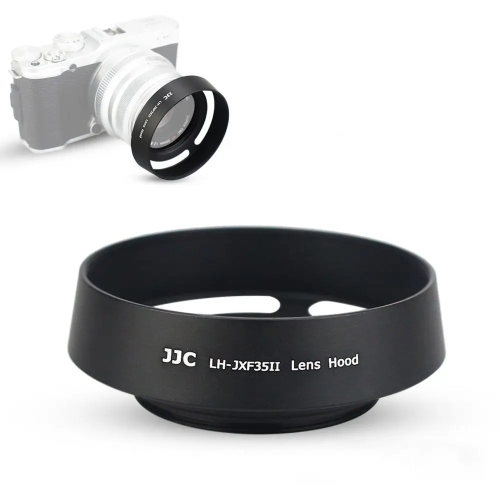 XF23mmF2 XF 23mm f2 R WR Lens on X-Pro2 X-T2 X-T20 X-T10 X-E2S X-A5 X-A20 X-E3 X-H1 Replace LH-XF35-2 Haoge LH-FJ35 Bayonet Round Metal Lens Hood for Fujifilm Fuji Fujinon XF35mmF2 XF 35mm f//2 R WR