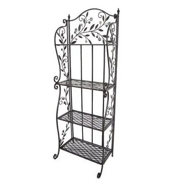 Kitchen Furniture Wrought Iron Shelf 5 Tiers Metal Bakers Rack - Buy ...