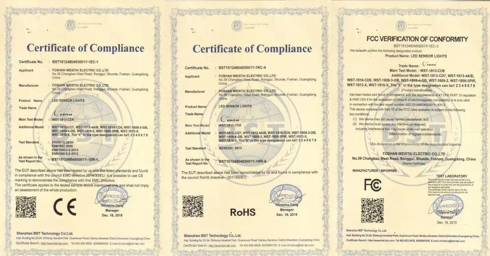 5 CE RoHS FCC