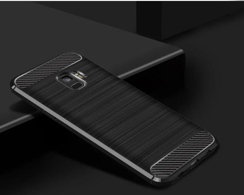 2017 New Arrival Carbon Fiber Tpu case for Samsung galaxy S9 S9 plus brushed tpu soft cover for Samsung galaxy S9 S9 plus