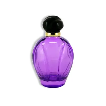 100ml Dark Purple Empty Glass Perfume Bottle With Black Cap - Buy Empty ...