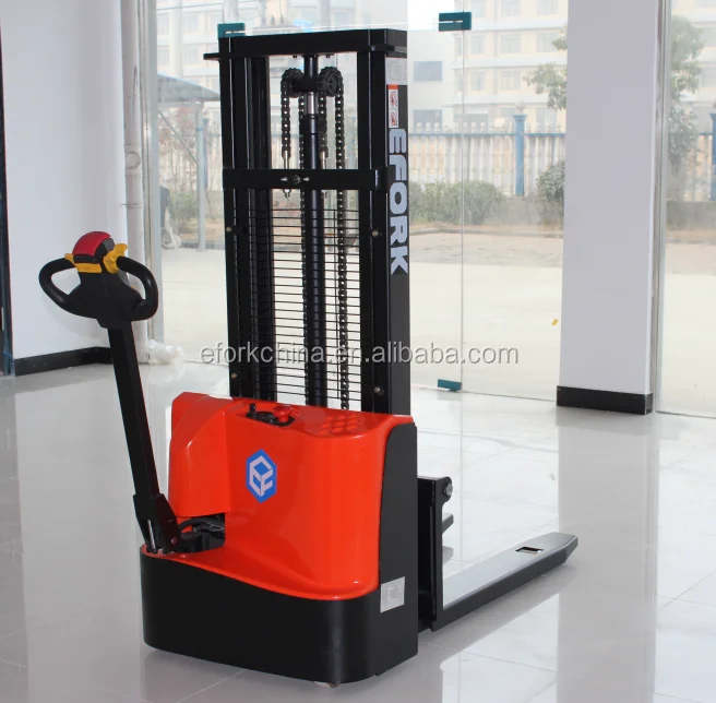1500 KG Capacity Mini Stacker EPS Electric Pallet Truck with PU Wheels
