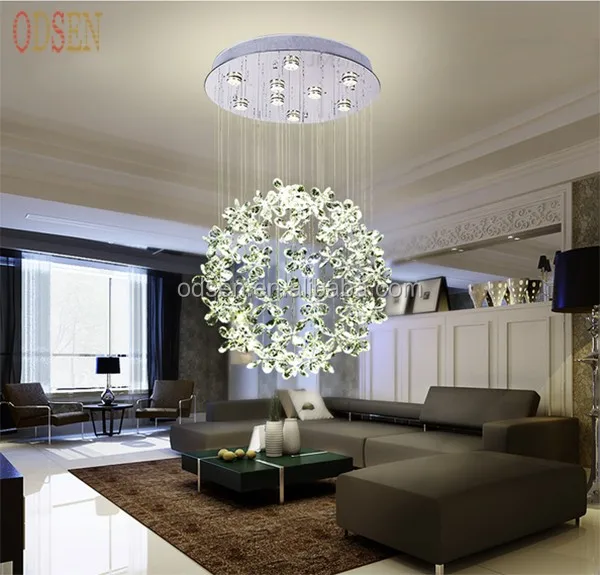 Moderner Led-glanz K9 Klarer Kristall Leuchter Led-kristall Decken