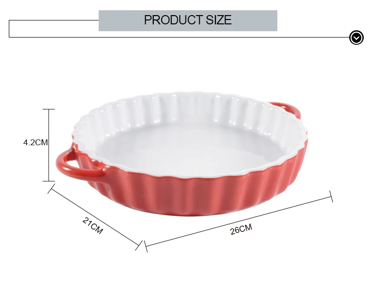 Modern Ceramic Pie Pan,Tart Pan Round Pie Plate Baking Dish With