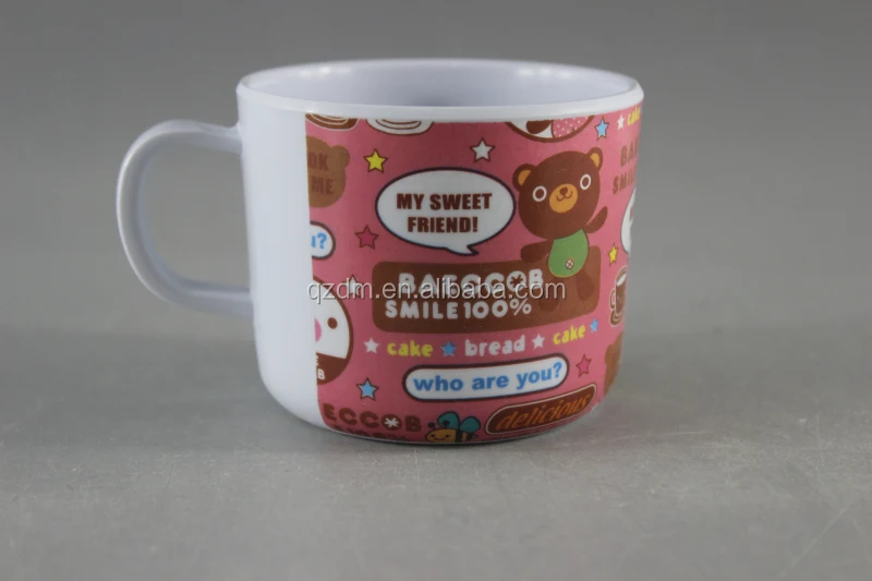 220-250ML Melamine children cup kids mug with handle