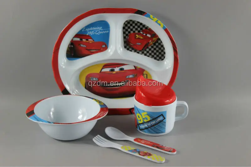 Food Grade 100% Melamine Dinner Sets For Children