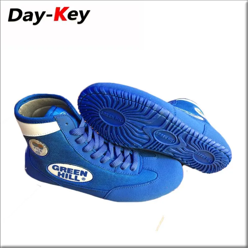 Cheap Blue Color Wrestling Shoes For Sale Buy Wrestling Boots,Leather