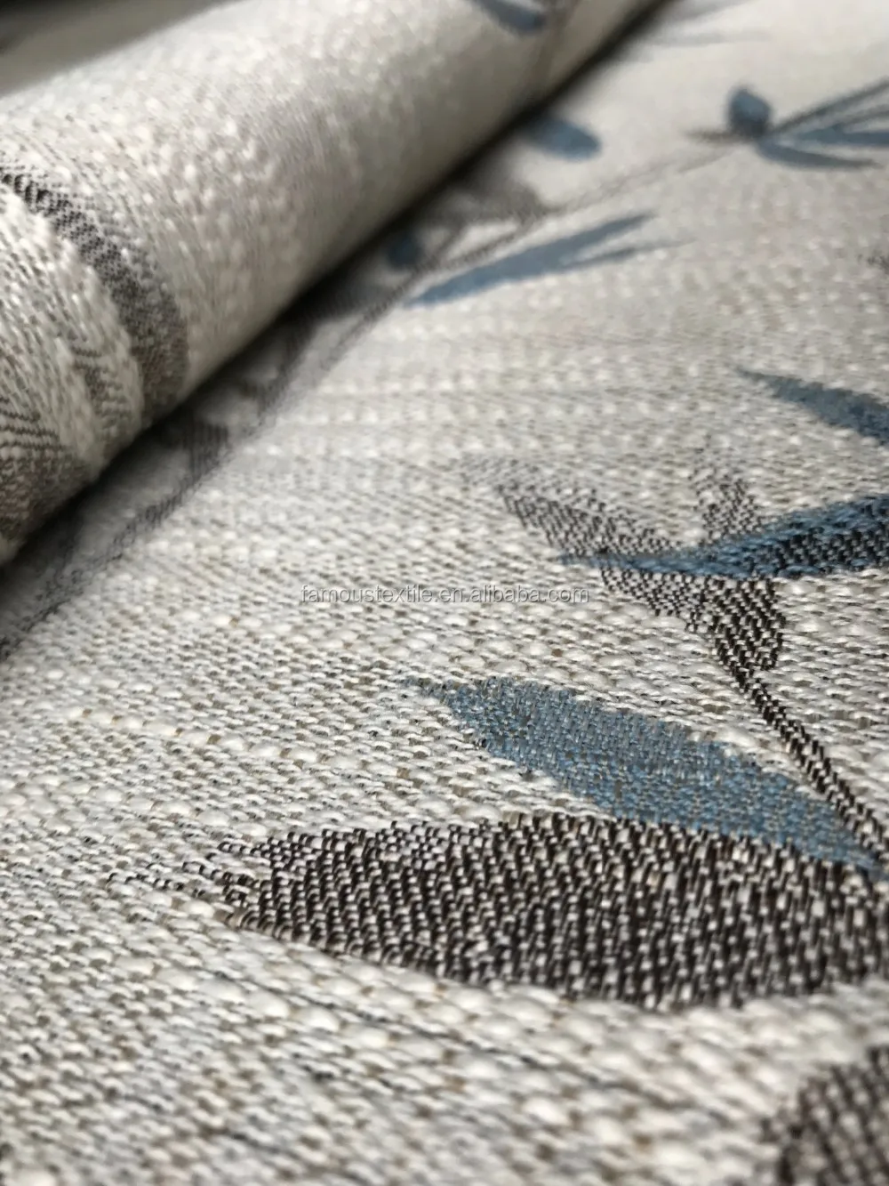 Custom Yarn Dyed Jacquard Bamboo Floral Pattern Sofa Chair Cushion