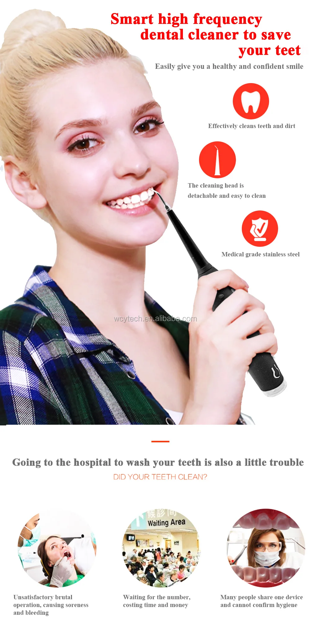 portable electric sonic dental calculus remover